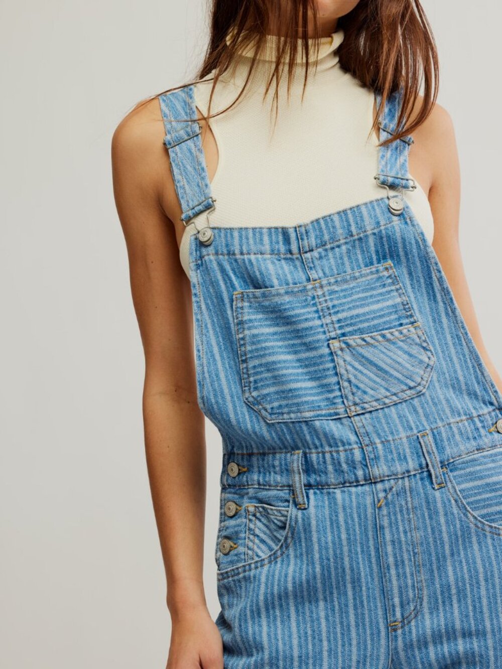 NWT Free People Ziggy Denim Overalls in Beachcomber Blue - Special Edition - Picture 2 of 4